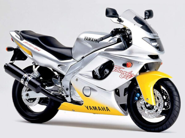 Yamaha YZF600R Thundercat 1996 silver yellow front