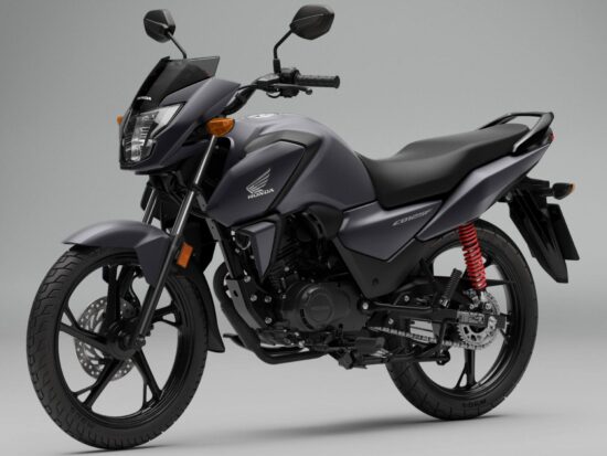 Honda CB125F 2026 Matt Axis Grey Metallic front