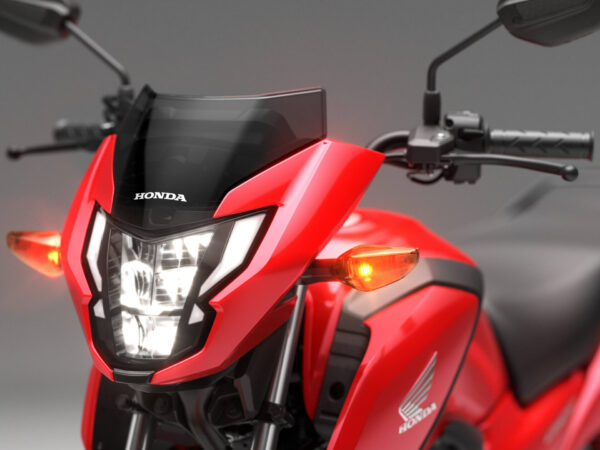 Honda CB125F 2026 Imperial Red Metallic headlight