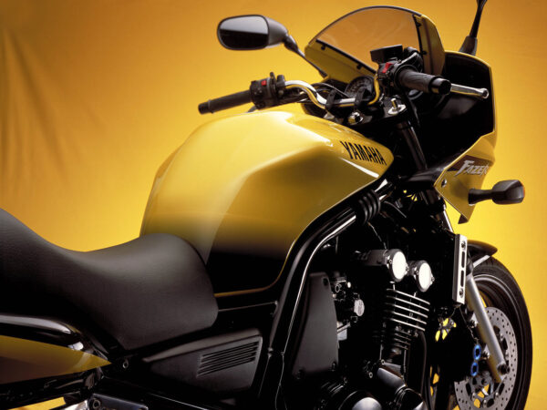 Yamaha FZS600 Fazer 2002 yellow cockpit
