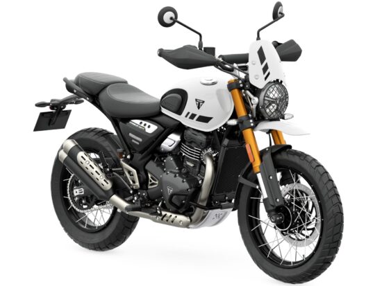 Triumph Scrambler 400 XC 2025 Vanilla White front