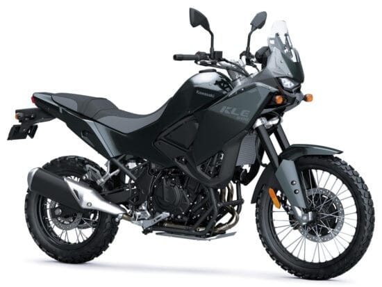 Kawasaki KLE500 2026 Metallic Carbon Gray Ebony front