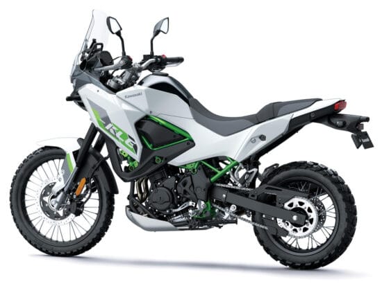Kawasaki KLE500 SE 2026 Pearl Blizzard White back