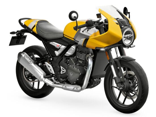 Triumph Thruxton 400 2026 Metallic Racing Yellow front