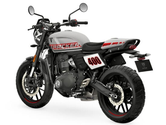 Triumph Tracker 400 2026 Aluminium Silver Gloss back